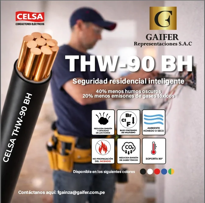 Cable CELSA THW-90 BH comercializado por GAIFER